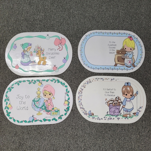 SH Samuel J butcher Co 1990 vintage placemat set of 4 - Picture 2 of 7